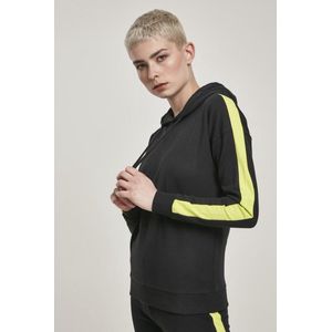 Urban Classics - Neon Shoulder Stripe Hoodie/trui - S - Zwart/Groen