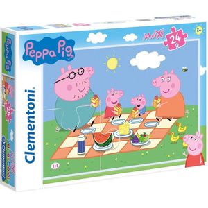 Clementoni - Puzzel 24 Stukjes Maxi Peppa Pig, Kinderpuzzels, 3-5 jaar, 24028