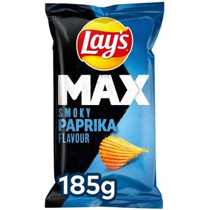 Lays Superchips Max Smoky Paprika Ribbelchips 8 x 185 gram