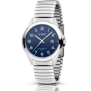 Olympic OL26HSS308 CHARLIE - Horloge - Staal - Blauw - 37,5mm