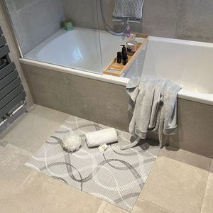 JYG Badmat - Aqualoper -WAVE - 65x300cm - Grijs