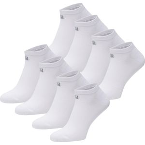 BOXR Underwear - Bamboe Sneaker Sokken - Bamboe Enkelsokken Dames & Heren - Zijdezacht - Thermo Control - Korte Sokken - 8 Paar - 47/49 - Wit