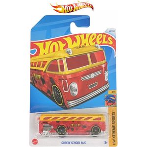 HOT WHEELS SURFIN' SCHOOLBUS RED YELLOW 65/250 1:64 HW EXTREME SPORTS 4/5