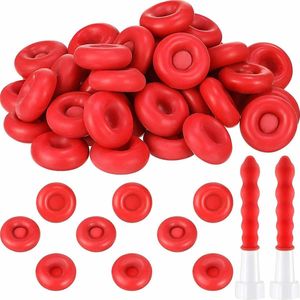 WiseGoods Luxe Kitpistool Spuitmond Hoesjes - Set Spuitmond Hoes - Klussen - Kitten Tool - Gereedschap Tools - Hoesjes - Rood 20st