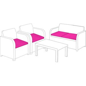 Outdoor zitkussen voor rotan meubels | tuinmeubelen kussens voor Carolina | waterafstotend Patio meubels stoel bekleding | licht en | 4 stuks (roze)