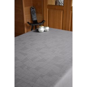 Jacquard Geweven Gecoat Luxe Tafellaken - Tafelzeil - Tafelkleed – Washington Taupe - Grijs - Rechthoekig - 140 cm x 240 cm