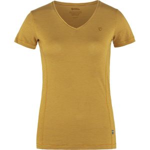 Fjallraven Abisko Cool T-shirt Women - Outdoorshirt - Dames - Geel - Maat L