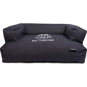 Lex & Max Keep Calm - Hondensofa - 115x75x35cm - Zwart