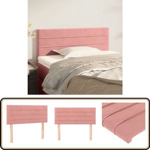 vidaXL Hoofdbord - Fluweel Roze - 80x5x78/88 cm Hoofd Bord - Hoofdbord - Klassiek Hoofdbord - Roos Kleurig Hoofdbord - Velvet Hoofdbord