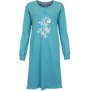 Tenderness Dames Nachthemd - 100% Katoen - Blauw - Maat M