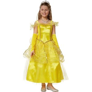 dressforfun - Meisjeskostuum prinses Belle 152 (11-12y) - verkleedkleding kostuum halloween verkleden feestkleding carnavalskleding carnaval feestkledij partykleding - 301735