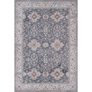 Ikado Vintage tapijt, klassiek, bedrukt, grijs 60 x 110 cm