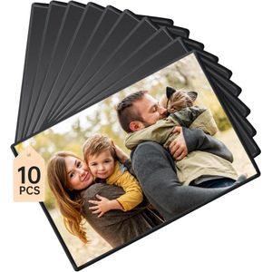 Magnetische Fotolijstjes voor Koelkast - 10 Stuks - Zwart - 16,5 x 11,5 cm
