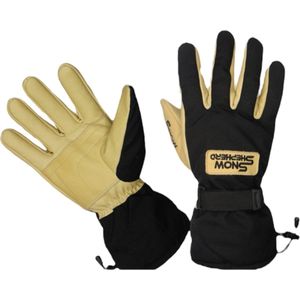 Snowshepherd Skihandschoenen - Leren handschoenen - Zwart/Geel - Anti-slip - Handschoenen - Heren - Dames - XL
