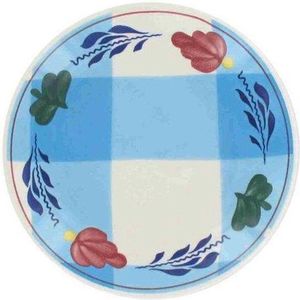 Boerenbont Bonter Petitfourbord - Ø 11 cm - Blauwe Ruit