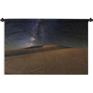Wandkleed Gobi Woestijn - De Melkweg boven de Gobi woestijn Wandkleed katoen 150x100 cm - Wandtapijt met foto