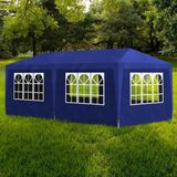 VidaXL Partytent 3x6m Blauw - Stijlvolle en Ruime Feesttent