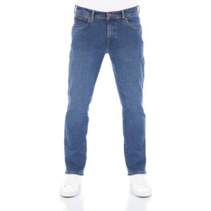Wrangler Heren Jeans Broeken Texas Slim Stretch slim Fit Blauw 38W / 36L Volwassenen Denim Jeansbroek