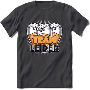 T-Shirt Knaller T-Shirt| Team Leider | Vrijgezellenfeest Cadeau Man / Vrouw -  Bride / Groom To Be Bachelor Party - Grappig Bruiloft Bruid / Bruidegom |Heren / Dames Kleding shirt|Kleur zwart|Maat XL