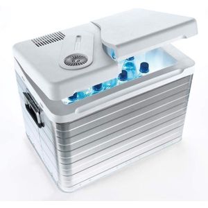 Koelbox - AC/DC - Draagbare thermo-elektrische aluminium koelbox - 39 liter - 12 V en 230 V, Mini koelkast voor auto, vrachtwagen en stopcontact, aluminium behuizing