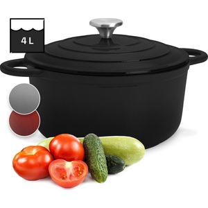 Podolica braadpan 4 liter casserole gietijzer geëmailleerd ovaal twee handvaten