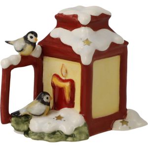 Goebel - Kerst | Decoratief beeld / figuur Nieuwsgierige Mezen | Aardewerk, 5cm
