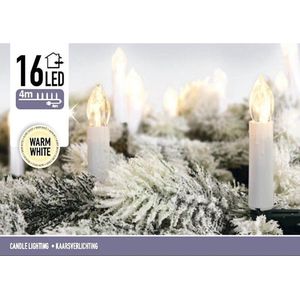Kaarsen verlichting warm wit binnen 16 lampjes