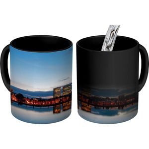 Magische Mok - Foto op Warmte Mokken - Koffiemok - Skyline - Arnhem - Urban - Magic Mok - Beker - 350 ML - Theemok