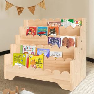 Houten boekenkast voor kinderen - Staande opbergkast voor speelgoed en boeken - 43 x 29 x 40 cm