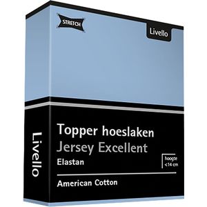 Livello Hoeslaken Topper Jersey Excellent Light Blue 250 gr 180x200 t/m 200x220