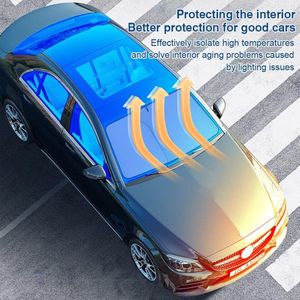 Zonneklep UV-bescherming, 136 × 65 cm, voorruit, voor binnen, voor SUV, vrachtwagen, opvouwbaar, warmte-isolatie, afdekking (S)