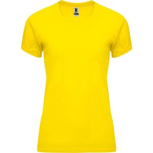 Geel dames sportshirt korte mouwen Bahrain merk Roly maat S