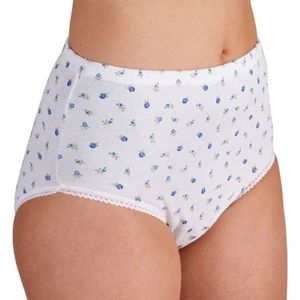 Hoge taille maxi slips (veiligheids slipjes) 6 pack met Bloemen L - Geschikt voor gebruik met en zonder incontinentie verbanden. Zorgt voor een comfortabel gevoel