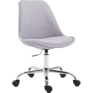Bureaustoel - Stoel - Scandinavisch design - In hoogte verstelbaar - Stof - Grijs - 48x54x91 cm