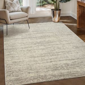 Relax Oslo - Laagpolig Effen Vloerkleed - Modern Tapijt - Creme- 250x250 CM