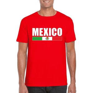 Rood Mexico supporter t-shirt voor heren S