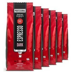 Douwe Egberts | Espresso Dark Roast koffiebonen | Doos 6 x 1 kg