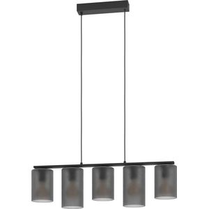 EGLO Colomera Hanglamp - E27 - 80 cm - Zwart/Mat Grijs