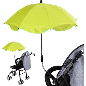 BabySun Parasol voor kinderwagen, parasol voor pasgeborenen, universele zonwering voor pasgeborenen, opvouwbaar, met houder voor eenvoudige montage, groen