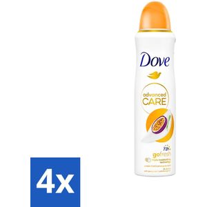Dove - Deospray - Passievrucht & Citroengras - 150 ml - Voordeelverpakking - 4 stuks