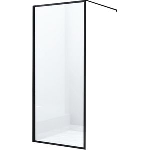 Diamond Line Bailey - Inloopdouche / Douchewand - 80x200 - Mat Zwart Profiel - Antikalk - Helder Glas - 8mm Veiligheidsglas