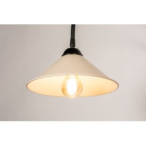 Lumidora Wandlamp 74456 - E27 - Zwart - Beige - Metaal