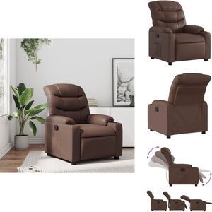 vidaXL Fauteuil - Fauteuils - Relaxfauteuil - Leunstoel - Fauteuil verstelbaar kunstleer bruin