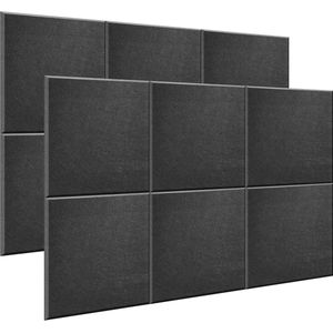 Akoestische panelen - Geluidsisolatie en decoratie - 12 stuks - High density