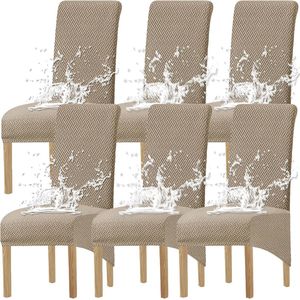 Waterdichte Stretch Stoelhoezen voor Eetkamer - Set van 6 - Elegant en Duurzaam