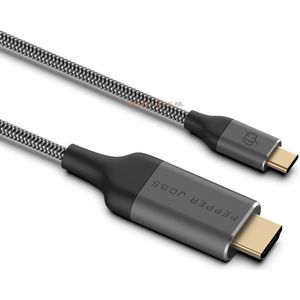 PEPPER JOBS USB C kabel C2H18M | USB C naar HDMI | Universeel 1.8m