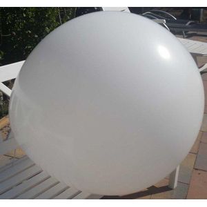 Witte  mega grote 90 cm ballon voor helium of lucht