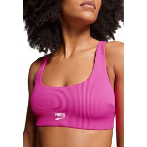 Puma Zwemtop Ribbed Scoop Neck Top Neon Pink - Maat L