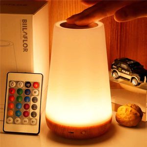 13 Kleur Veranderende Nachtlampje Rgb Afstandsbediening Touch Dimbare Lamp Draagbare Tafel Nachtkastje Lampen Usb Oplaadbare Night Lamp