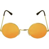 Henbrandt Verkleedbril - oranje - flower power - hippie - ronde glazen - bril